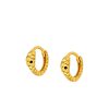 Pendientes Serpiente Oro Aro. Mini pendientes serpientes dorados. Aros de oro en forma de serpiente con ojitos negros.
