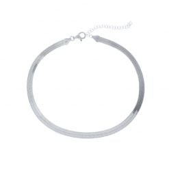 Pulsera Lisa Oro Plata dorada plateada. Pulseras mini de cadenas de eslabón hecha en plata de ley bañada en oro.