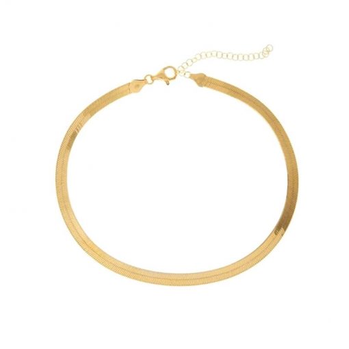 Pulsera Lisa Oro Plata dorada plateada. Pulseras mini de cadenas de eslabón hecha en plata de ley bañada en oro.