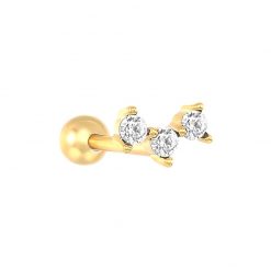 Pendientes Constelación Oro y Negro. Ideales pendientes mini de oro con diamantitos y piedras. Llevar como joya principal o como piercings.