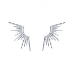 Pendientes Rayos de Sol Oro Plata. Joya en forma de Rayos de sol. Pendientes de fiesta dorados y plateados.