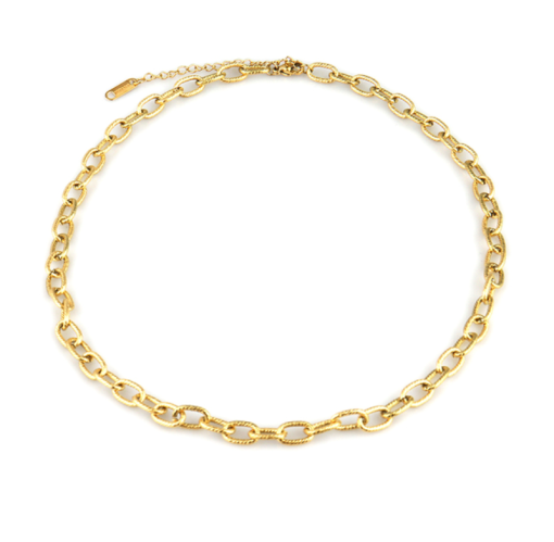 Collar de Cadena Eslabones Oro. Collar de Cadena dorado con eslabones hecho en acero inoxidable. Combínalo con otros collares.