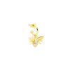 Pendiente abeja aro oro 18k. Pendiente aro mini en oro con charm colgante de abeja, todo con pequeñas circonitas brillantes.