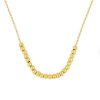 Monísimo Colgante Bolitas Oro. Collar de cadena finita de oro con bolitas doradas. Queda pegado a la clavícula.