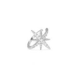 Pendiente Earcuff Orión Oro Plata Pendiente Earcuff dorado plateado con estrella bañada en paré de diamantes. Pendiente sin agujero de oro.