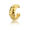 Pendiente Ear cuff Gallonado Oro 18k. Pendientes ear cuff dorados de plata de ley 925 bañado en oro 18k. Pendientes sin agujero.