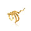 Pendiente Ear Cuff Serpiente Sneaky Oro. Piercing pendiente sin agujero dorado hecho en plata de ley 925 bañado en oro 18k.