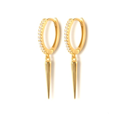 Pendientes Argolla Aro Dorados Acero - Chic Studio