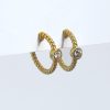 Pendientes Aro Piedra Oro