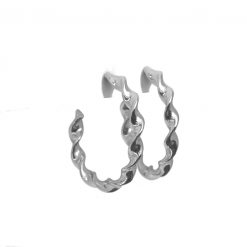 Pendientes Aro Twist Plata