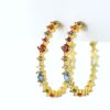 Pendientes Aro Multicolor Oro