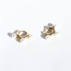 Pendientes Aro Tres Perlas Oro. Aros dorados con tres perlas en plata de ley 925 chapada en oro 18 k con tres perlas.