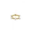 Pendiente Ear Cuff Perlas Oro 18 k. Un pendiente Ear Cuff dorado con perlas pequeñas para piercing sin agujero.