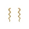 Pendientes Serpiente Largos Oro. Pendientes serpiente oro con cierre de presión, realizados en plata de ley 925 bañada en oro 18k.