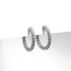 Pendientes Aro Retorcido Plata