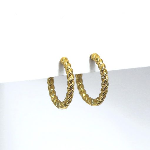 Pendientes Aro Retorcido Oro