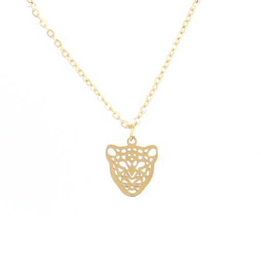 Precioso Colgante Puma Dorado. Precioso collar con colgante dorado con charm en forma de puma y cadena. Hecho en acero inoxidable color dorado.